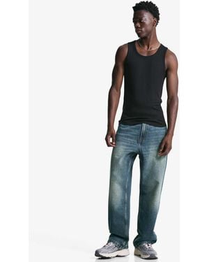 Bershka – weite jeans - Blau