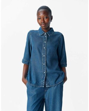 Object Denim Overhemd - Blauw