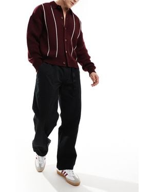 Jack & Jones Wide Fit Workwear Belted Chino - Red