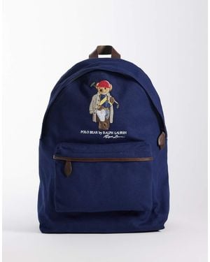 Polo Ralph Lauren Rugzak Met Geborduurd Bear-Logo - Blauw