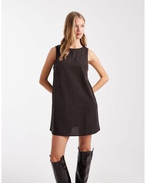 Vero Moda Soft Micro Cord Mini Dress - Black