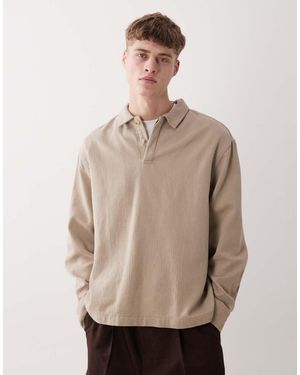ASOS Oversized Overhead Textured Shirt - Natural