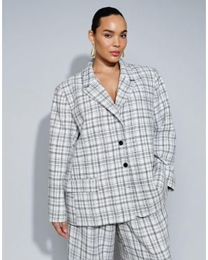 ASOS Curve Tailored Oversized Blazer - Gray