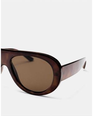 Pull&Bear – pilotensonnenbrille - Braun