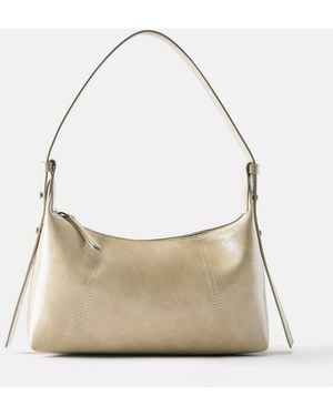 Pull&Bear Crackled Shoulder Bag - Blue