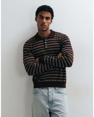 ARKET Merino Wool Kniited Polo - Black