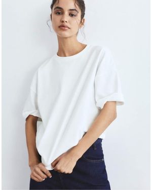 Pull&Bear Oversize Short Sleeve T-shirt - White