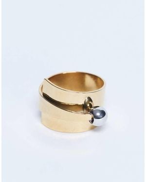 TOPSHOP Ryan Waterproof Stainless Steel Wrap Ring - White