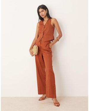 Nobody's Child Marion Straight Leg Trousers - Brown