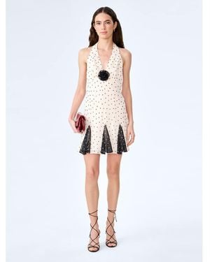 OMNES Dresses Vivi Chiffon Mini Dress With Rosette - White