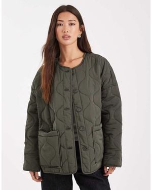 Object Onion Quilted Front Pocket Bomber - Green