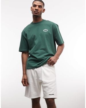 PEGADOR Heavyweight Logo Sweat Shorts - Green
