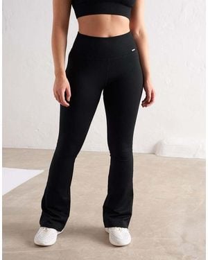 Aim'n Ribbed Seamless Flare Tights - Black