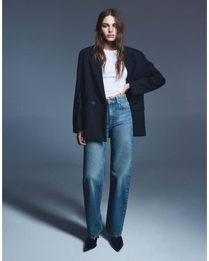 Pull&Bear Tall Straight Wide-leg Jeans - Blue
