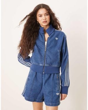adidas Originals Denim Firebird Track Top - Blue