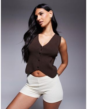 River Island Lace Back Knitted Waistcoat - Grey