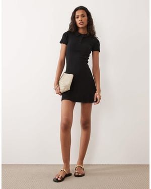 Brave Soul Short Sleeve Mini Shirt Dress - Natural