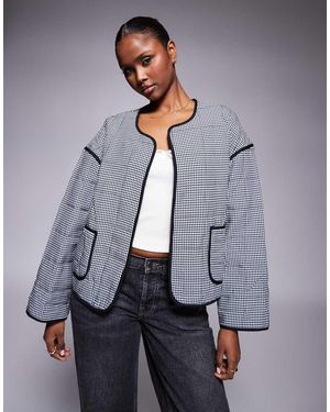 River Island Jasje Met Gingham Ruit - Grijs
