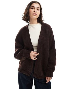 ASOS Chunky Oversized Edge To Edge Cardigan - Black