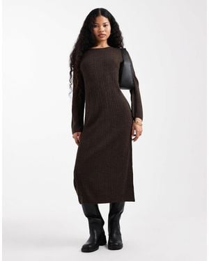 Only Petite Knitted Midaxi Dress - Black
