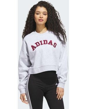 adidas Originals Chenille Logo Graphic Sweatshirt - White