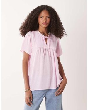 Jdy Blouse Van Broderie Met Strikdetail - Rood