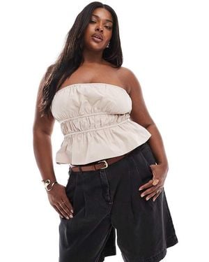 ASOS Asos Design Curve Denim Bermuda Short With Belt - Black