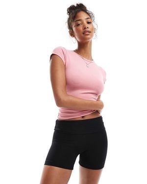 Miss Selfridge Fold Over Short - White