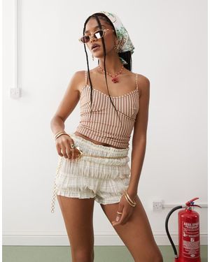 Collusion Beach Bloomer Shorts - Natural