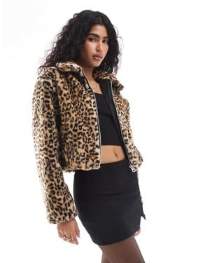 Pull&Bear Faux Fur Coat - Black