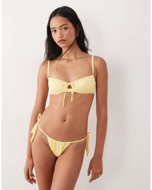 Free Society Tieside Bikini Bottom - Yellow