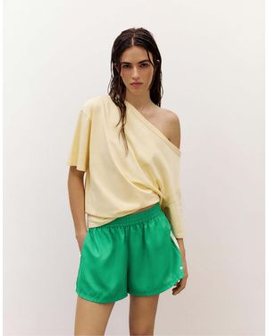 Pull&Bear Bermuda à bandes latérales - Vert