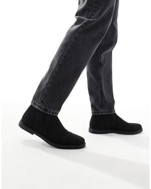 SEQWL – chelsea-stiefel aus wildlederimitat - Schwarz