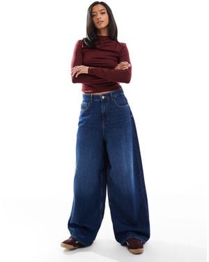 Only Petite Paulina High Waist Baggy Jeans - Blue