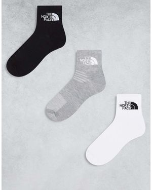 The North Face Simple Dome 3 Pack Logo Ankle Socks - White