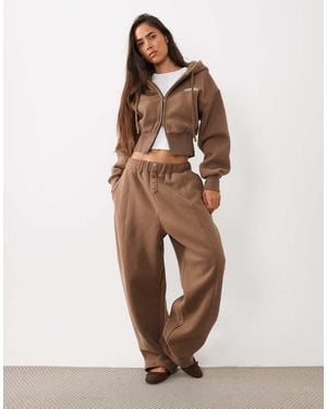 Wanderdoll Sloane Felpa Con Cappuccio Corta Con Zip - Neutro