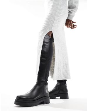 OFF THE HOOK – brixton – kniehohe motorrad-stiefel aus leder - Schwarz
