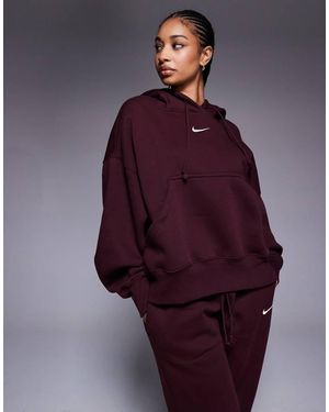 Nike Sudadera Ultragrande Con Capucha Phoenix Fleece De -Rojo - Morado