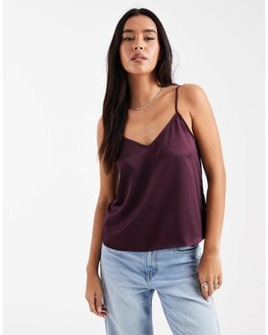 Vero Moda – camisole aus satin - Rot