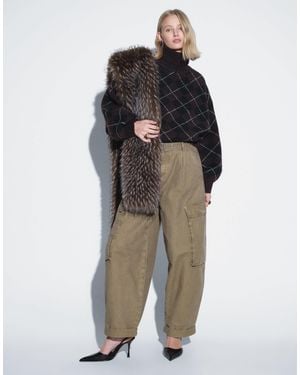 ASOS Roll Hem Cargo Pant With Eyelet Belt - Green