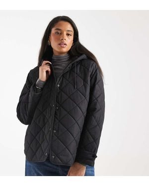 ONLY Quilted Hooded Jacket - Black
