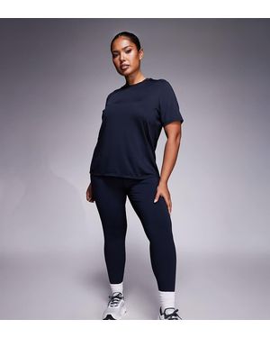 4505 Curve Icon Active Booty Sculpt High Waist Gym leggings With Inner Pocket - Blue