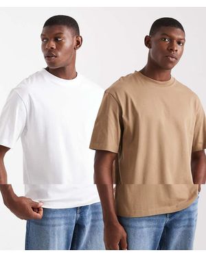 ASOS Essentials 2 Pack Relaxed T-Shirts - Multicolour