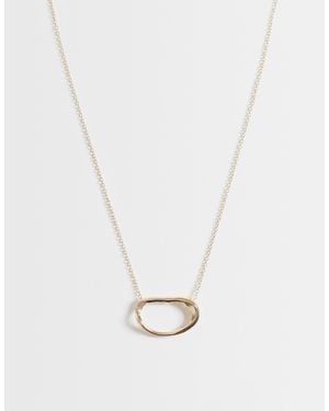 ASOS Necklace With Clean Abstract Pendant - White