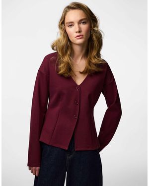 Pieces – strickjacke - Lila
