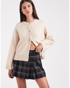 ASOS Mini-jupe habillée plissée à carreaux - bleu marine - Neutre