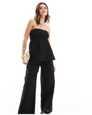 esmé studios Pantaloni Da Mare Ampi Neri - Nero