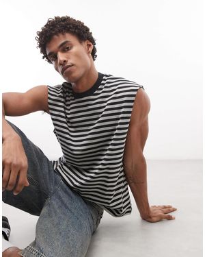 Weekday Oversized Sleeveless T-shirt - Gray