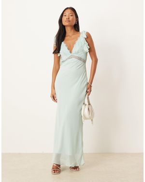 ASOS Asos design petite – midi-trägerkleid aus chiffon - Weiß