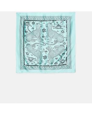 Stradivarius Sequined Row Print Scarf - Blue